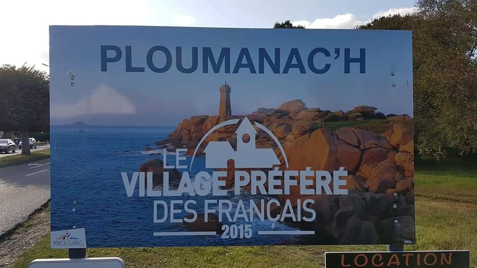 Panneau Ploumanac'h, le village préféré des français 2015